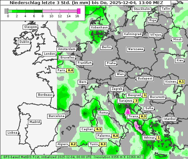Niederschlag, 4. 12. 2025