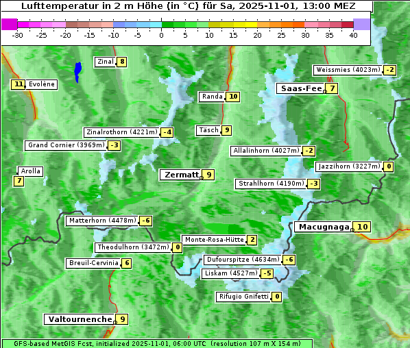 Temperatur, 1. 11. 2025
