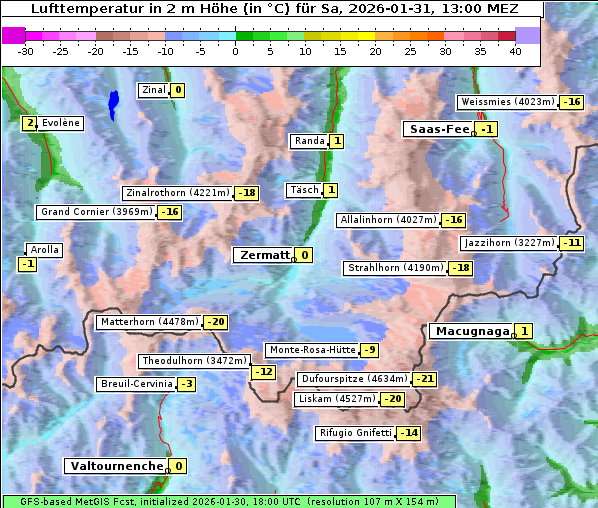 Temperatur, 31. 1. 2026