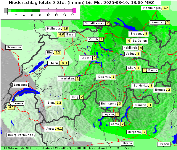 Niederschlag, 10. 3. 2025