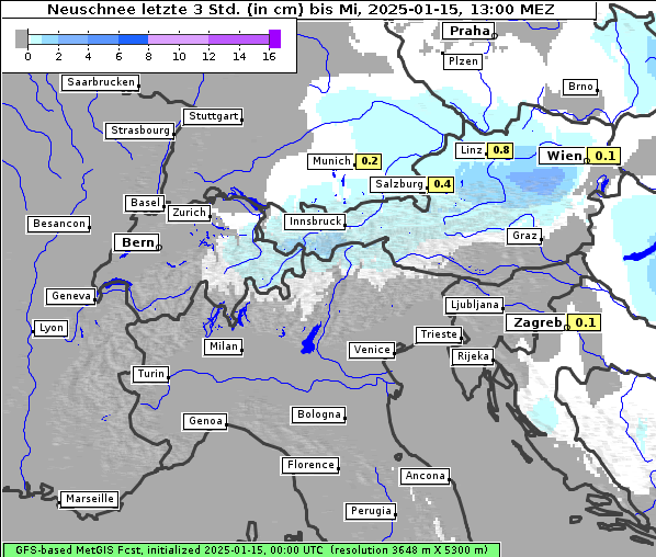 Neuschnee, 15. 1. 2025