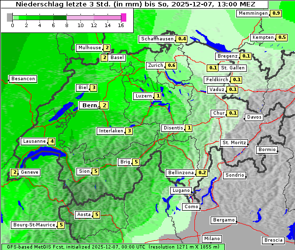 Niederschlag, 7. 12. 2025