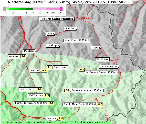 Niederschlag, 15. 11. 2025