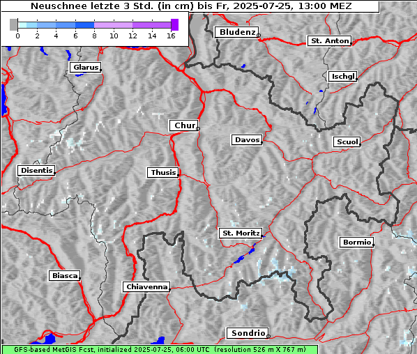 Neuschnee, 25. 7. 2025
