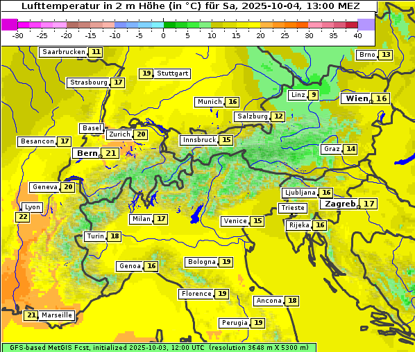 Temperatur, 4. 10. 2025