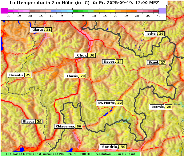 Temperatur, 19. 9. 2025