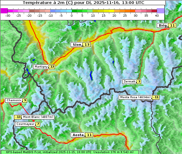 Temperatur, 16. 11. 2025