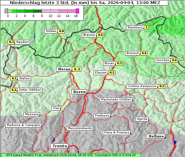 Niederschlag, 4. 4. 2026