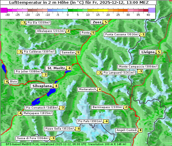 Temperatur, 12. 12. 2025