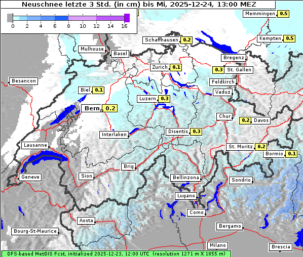 Neuschnee, 24. 12. 2025
