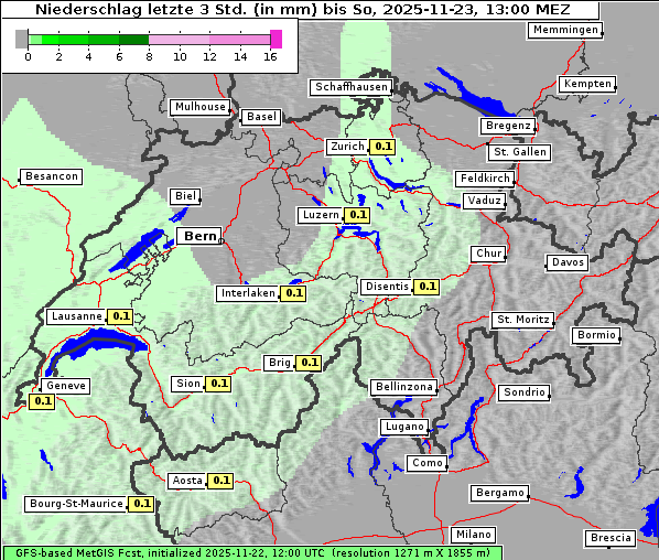 Niederschlag, 23. 11. 2025