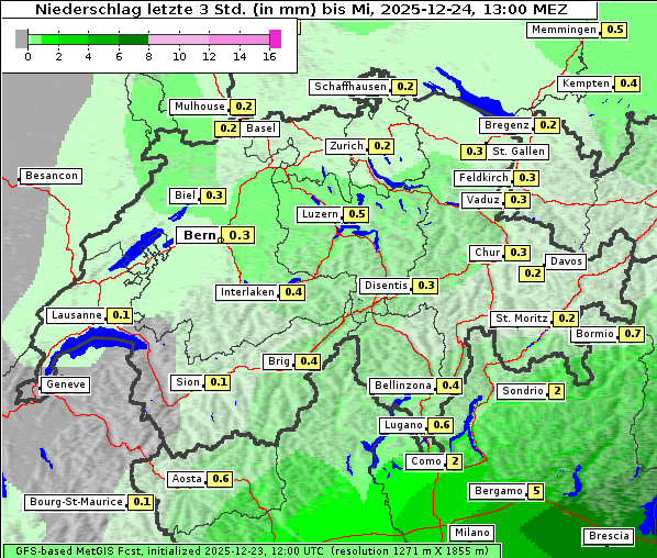 Niederschlag, 24. 12. 2025