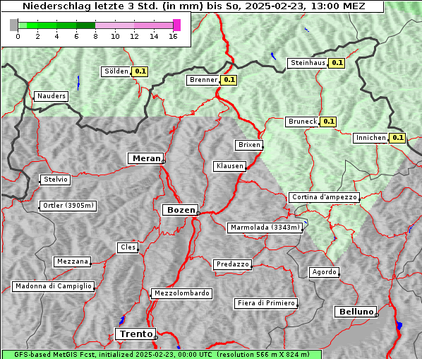 Niederschlag, 23. 2. 2025