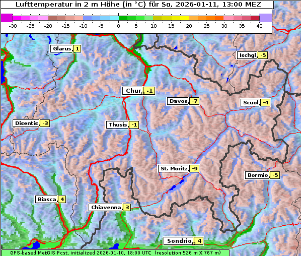 Temperatur, 11. 1. 2026