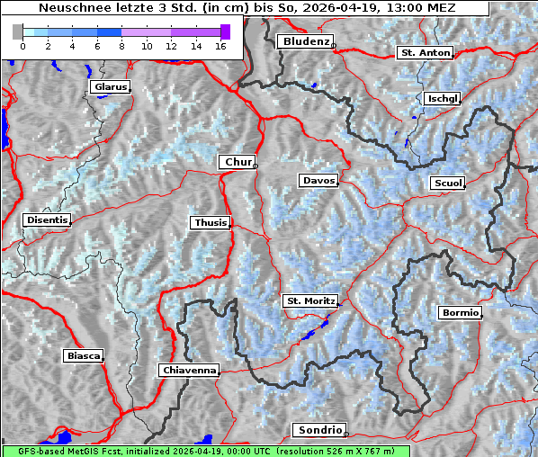Neuschnee, 19. 4. 2026