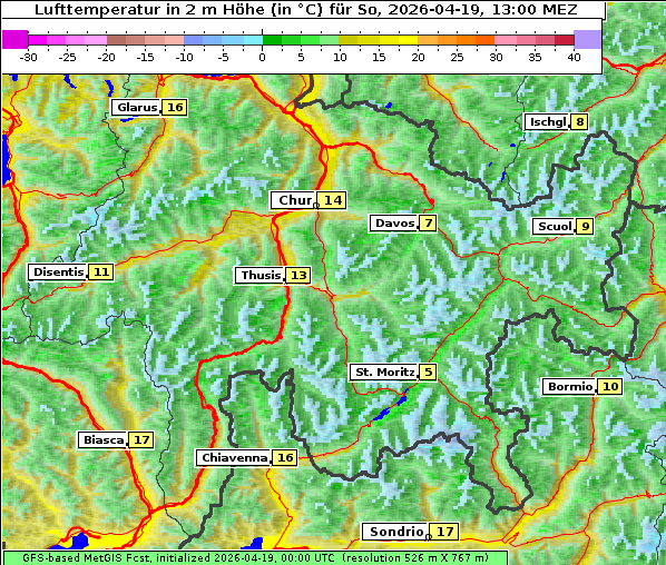 Temperatur, 19. 4. 2026