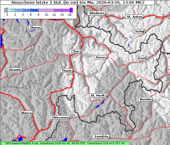 Neuschnee, 16. 3. 2026
