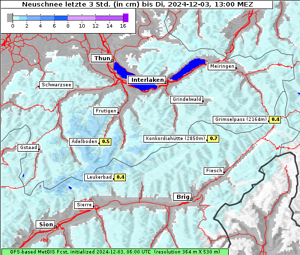 Neuschnee, 3. 12. 2024