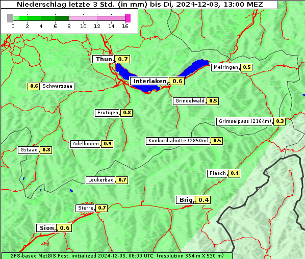 Niederschlag, 3. 12. 2024