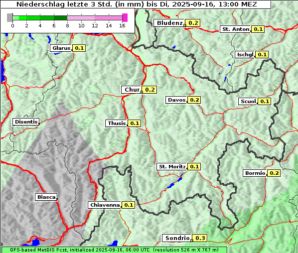 Niederschlag, 16. 9. 2025