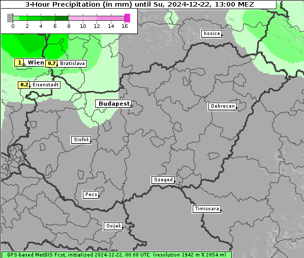 Niederschlag, 22. 12. 2024