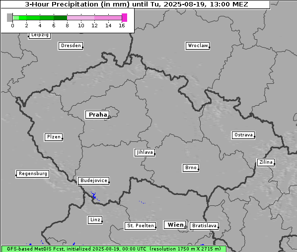 Niederschlag, 19. 8. 2025