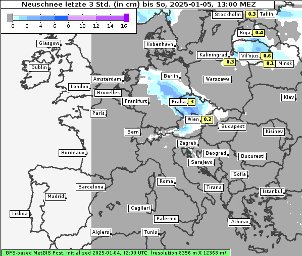 Neuschnee, 5. 1. 2025