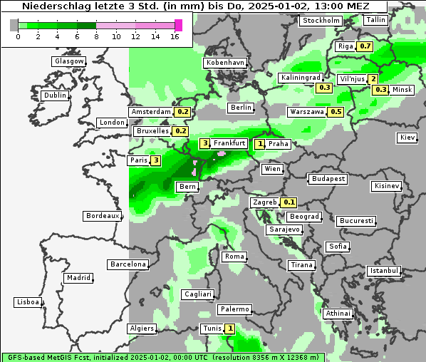 Niederschlag, 2. 1. 2025