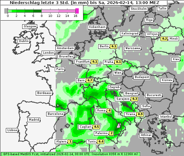 Niederschlag, 14. 2. 2026