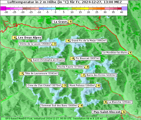 Temperatur, 27. 12. 2024