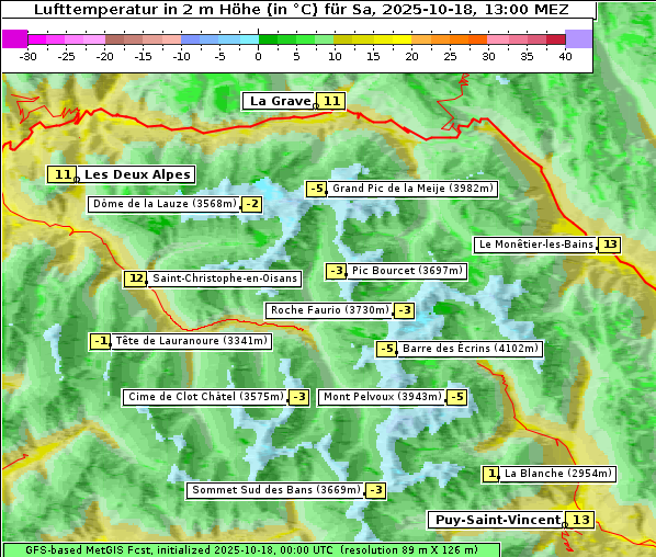 Temperatur, 18. 10. 2025