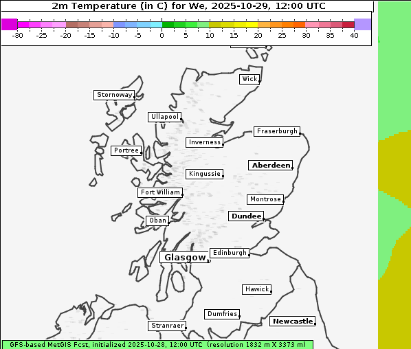 Temperatur, 29. 10. 2025