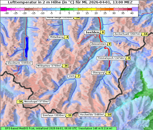 Temperatur, 1. 4. 2026