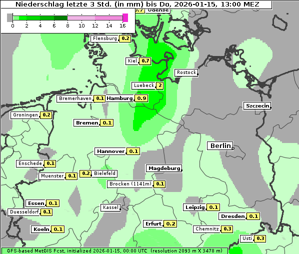 Niederschlag, 15. 1. 2026