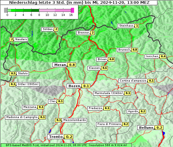 Niederschlag, 20. 11. 2024