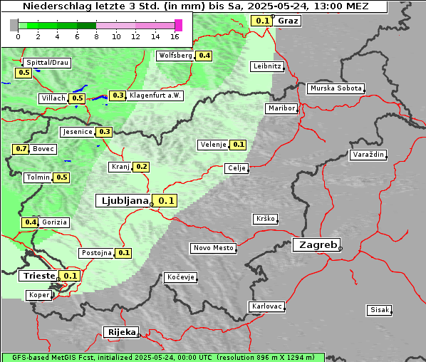 Niederschlag, 24. 5. 2025