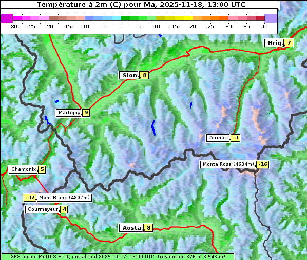 Temperatur, 18. 11. 2025