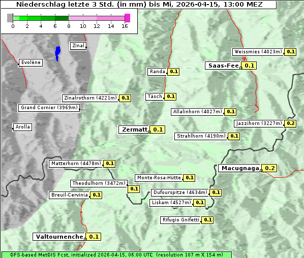 Niederschlag, 15. 4. 2026