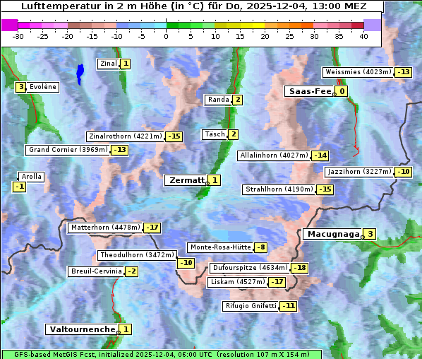 Temperatur, 4. 12. 2025