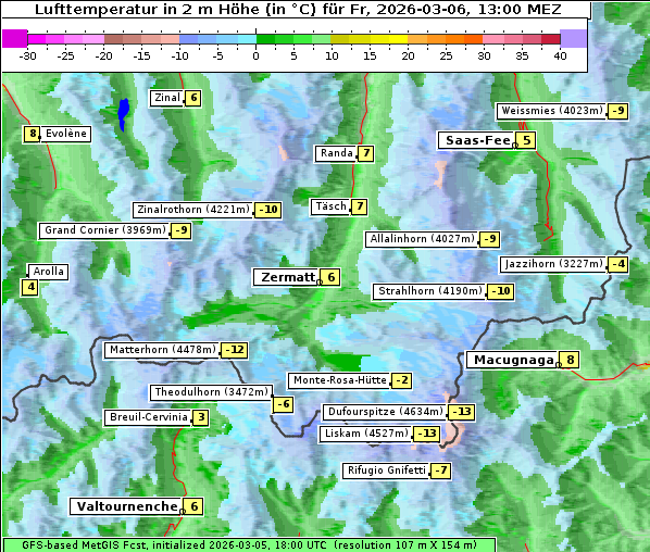 Temperatur, 6. 3. 2026
