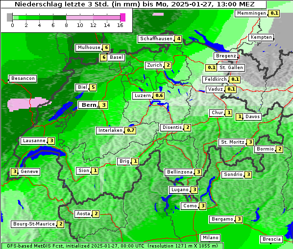 Niederschlag, 27. 1. 2025