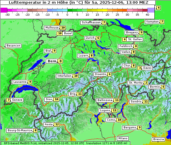 Temperatur, 6. 12. 2025