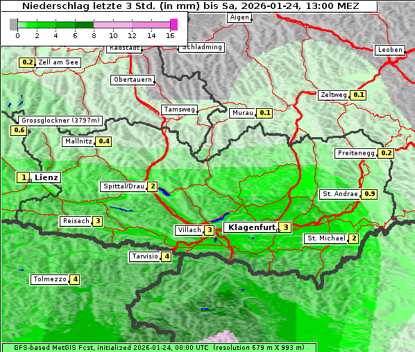 Niederschlag, 24. 1. 2026