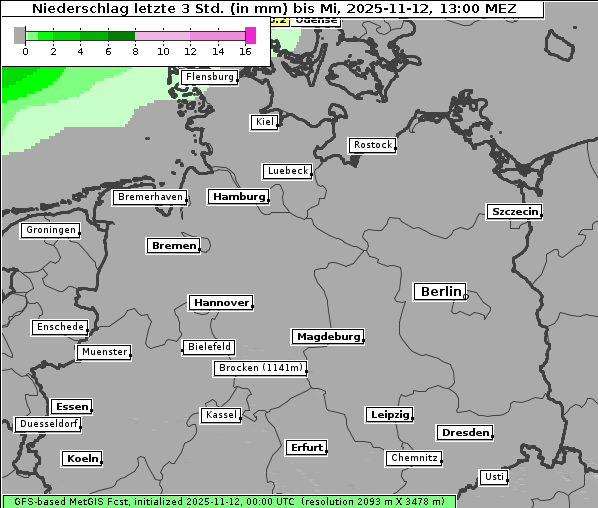 Niederschlag, 12. 11. 2025