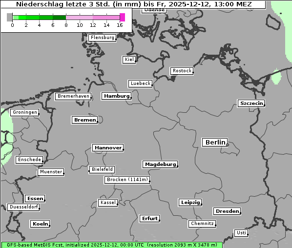 Niederschlag, 12. 12. 2025