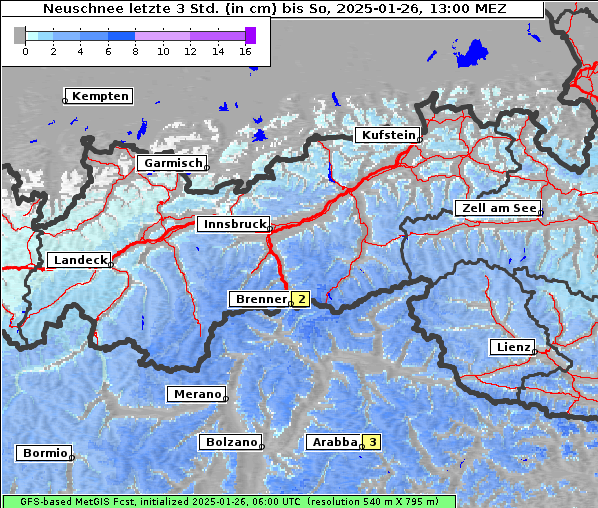 Neuschnee, 26. 1. 2025