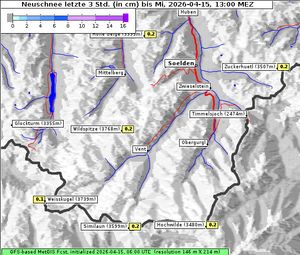 Neuschnee, 15. 4. 2026