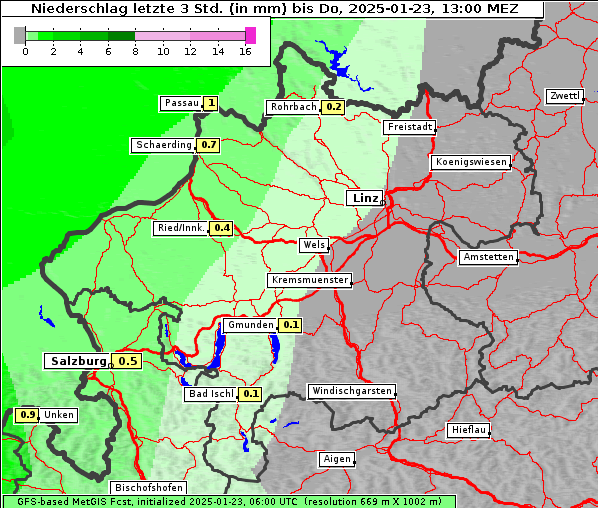 Niederschlag, 23. 1. 2025