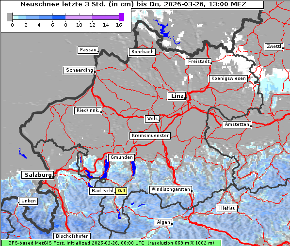 Neuschnee, 26. 3. 2026