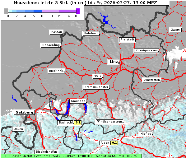 Neuschnee, 27. 3. 2026